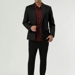 Allegra K Men's Notched Lapel Button Slim Fit Casual Lightweight Sport Coats Blazer