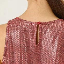 Allegra K Shiny Shimmer Tank Top