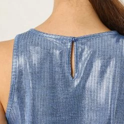 Allegra K Shiny Shimmer Tank Top
