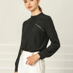 Allegra K Women's Embroidery Floral Peasant Blouse Crew Neck Boho Shirts Tops