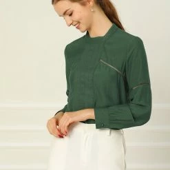 Allegra K Women's Embroidery Floral Peasant Blouse Crew Neck Boho Shirts Tops