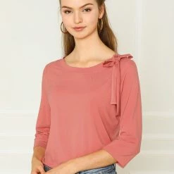 Allegra K Women's Slim Fit Bow Tie Neck 3/4 Sleeves Work Elegant Knit Top 21 Allegra K Women's Slim Fit Bow Tie Neck 3/4 Sleeves Work Elegant Knit Top