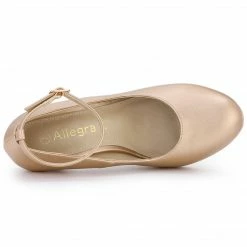 Allegra K Women's Round Toe Stiletto Heel Ankle Strap Pumps Shoes