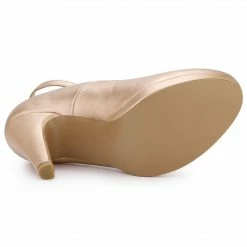 Allegra K Women's Round Toe Stiletto Heel Ankle Strap Pumps Shoes