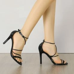 Allegra K Shoes Women's Party Strappy Stiletto High Heels Sandals