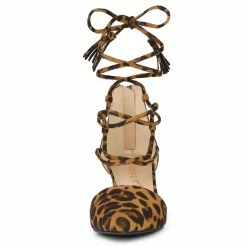 Allegra K Women's Pointed Toe Block Heels Lace Up Pumps Shoes