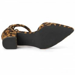 Allegra K Women's Pointed Toe Block Heels Lace Up Pumps Shoes