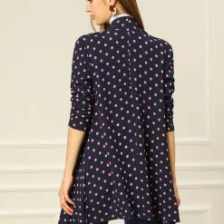 Allegra K Women Handkerchief Hem Open Front Plaids Cardigan