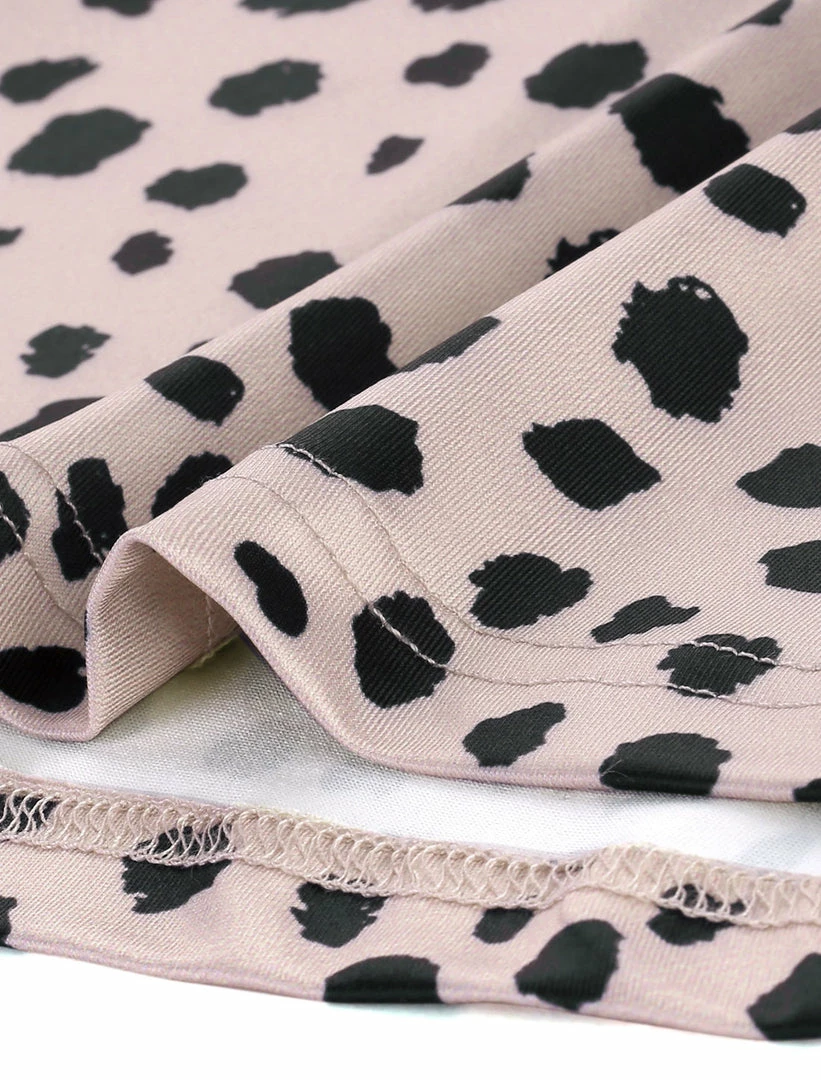 Allegra K Women's Leopard Print Long Sleeve Layered Ruffle Hem Dress 27 Allegra K Women's Leopard Print Long Sleeve Layered Ruffle Hem Dress