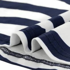 Allegra K Women's Striped Flare Sleeve Round Neck Loose Tops Casual T-Shirt