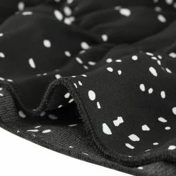 Allegra K Women's Polka Dot Cross V Neck Ruffle Vintage Blouse Top