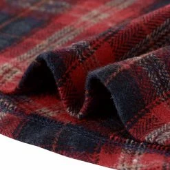 Allegra K Plaids Long Sleeve Round Neck A-Lined Dress With Belt Women