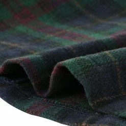 Allegra K Plaids Long Sleeve Round Neck A-Lined Dress With Belt Women