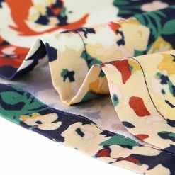 Allegra K Women's Floral Half Sleeve Dresses Vintage Boat Neck Flare Dress