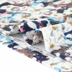 Allegra K Women's Floral Short Sleeve Back V Neck Lace Trim Casual Tee T-Shirt 25 Allegra K Women's Floral Short Sleeve Back V Neck Lace Trim Casual Tee T-Shirt