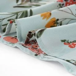 Allegra K Women's Vintage V Neck Floral Print Belted Below Knee Faux Wrap Dress