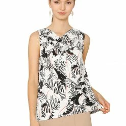 Allegra K Women's Summer Abstract Floral Print Cowl Neck Sleeveless Blouse Top 11 Allegra K Women's Summer Abstract Floral Print Cowl Neck Sleeveless Blouse Top