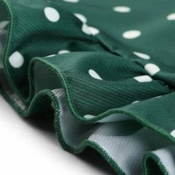 Allegra K Polka Dot Sleeveless Ruffle Tie Mini Dress Women