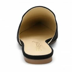 Allegra K Women's Pointed Toe Flat Slides Mules Shoes