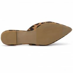 Allegra K Women's Pointed Toe Flat Slides Mules Shoes
