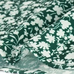 Allegra K Floral Long Sleeve Mock Neck Tie Waist Dress