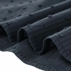 Allegra K Women's Swiss Dot Long Sleeve V Neck Collar Loose Ruffle Hem Cotton Dress 15 Allegra K Women's Swiss Dot Long Sleeve V Neck Collar Loose Ruffle Hem Cotton Dress