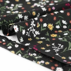 Allegra K Women's 3/4 Sleeves Lace Trim Floral Top