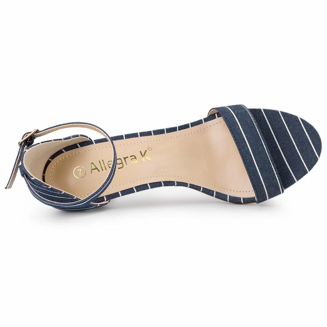Allegra K Women's Stripe Ankle Strap Stiletto Heel Sandals 14 Allegra K Women's Stripe Ankle Strap Stiletto Heel Sandals