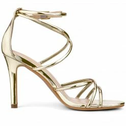 Allegra K Women's Open Toe Strappy Straps Stiletto Heel Sandals
