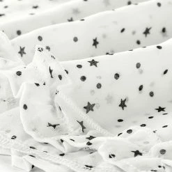 Allegra K Women's Ruffled Floral Stars Print Sleeveless Tie Strap Spring Casual Short Dress