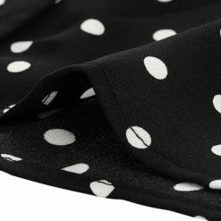 Allegra K Women's Polka Dot Blouse Flare Sleeve Ruffle Tie Neck Top Shirt