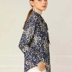 Women Allegra K Elegant Casual Floral Bow Tie Neck Button Up Blouse Shirt 25 Women Allegra K Elegant Casual Floral Bow Tie Neck Button Up Blouse Shirt