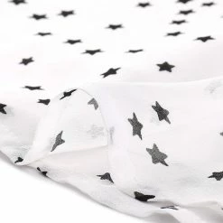 Allegra K Women's Peter Pan Collar Dresses Star Puff Sleeve Chiffon Shirt Dress