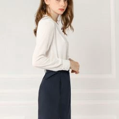 Allegra K Women's Work Office High Waist Pockets Belted A-Line Mini Skirt 22 Allegra K Women's Work Office High Waist Pockets Belted A-Line Mini Skirt