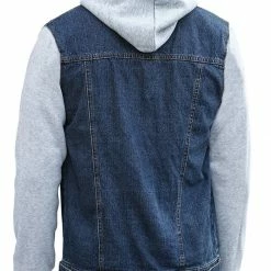 Allegra K Men's Hoodies Sweatshirt Jean Patchwork Sleeves Button Down Denim Jacket 25 Allegra K Men's Hoodies Sweatshirt Jean Patchwork Sleeves Button Down Denim Jacket