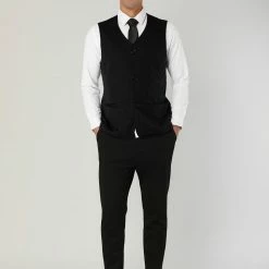 Allegra K Men's V Neck Sleeveless Two Pockets Button Down Solid Color Vest 54 Allegra K Men's V Neck Sleeveless Two Pockets Button Down Solid Color Vest