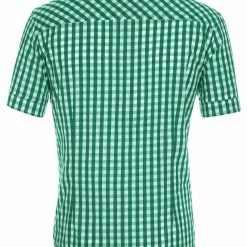 Allegra K Men's Western Shirts Check Button Down Short Sleeve Casual Plaid Shirt