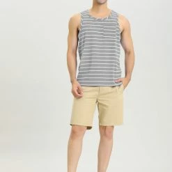 Allegra K Men's Striped Round Neck Color Block Sleeveless Basic Tank Top With Pocket 64 Allegra K Men's Striped Round Neck Color Block Sleeveless Basic Tank Top With Pocket