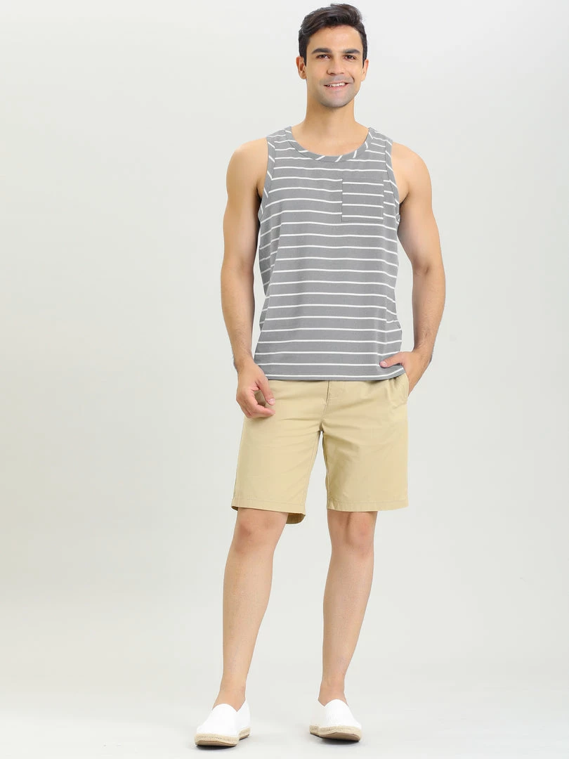 Allegra K Men's Striped Round Neck Color Block Sleeveless Basic Tank Top With Pocket 31 Allegra K Men's Striped Round Neck Color Block Sleeveless Basic Tank Top With Pocket