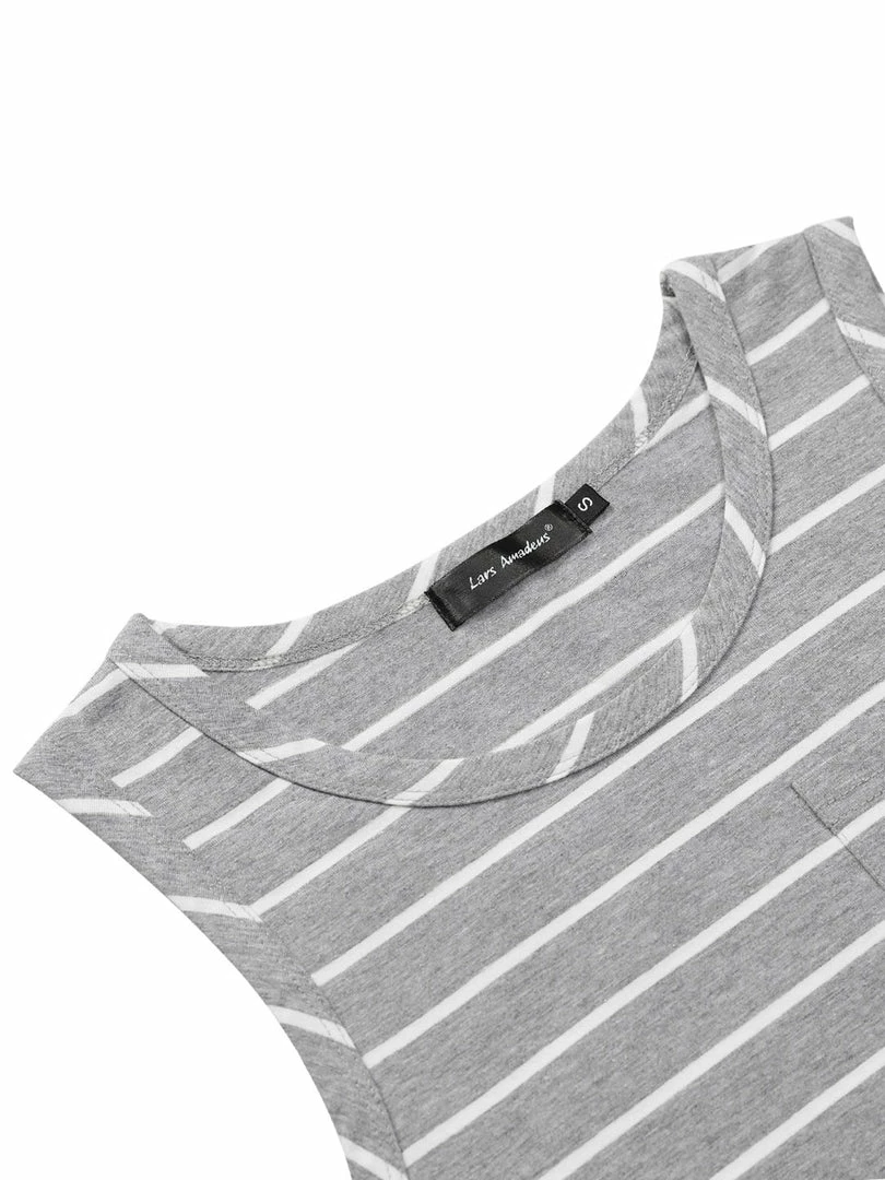 Allegra K Men's Striped Round Neck Color Block Sleeveless Basic Tank Top With Pocket 34 Allegra K Men's Striped Round Neck Color Block Sleeveless Basic Tank Top With Pocket