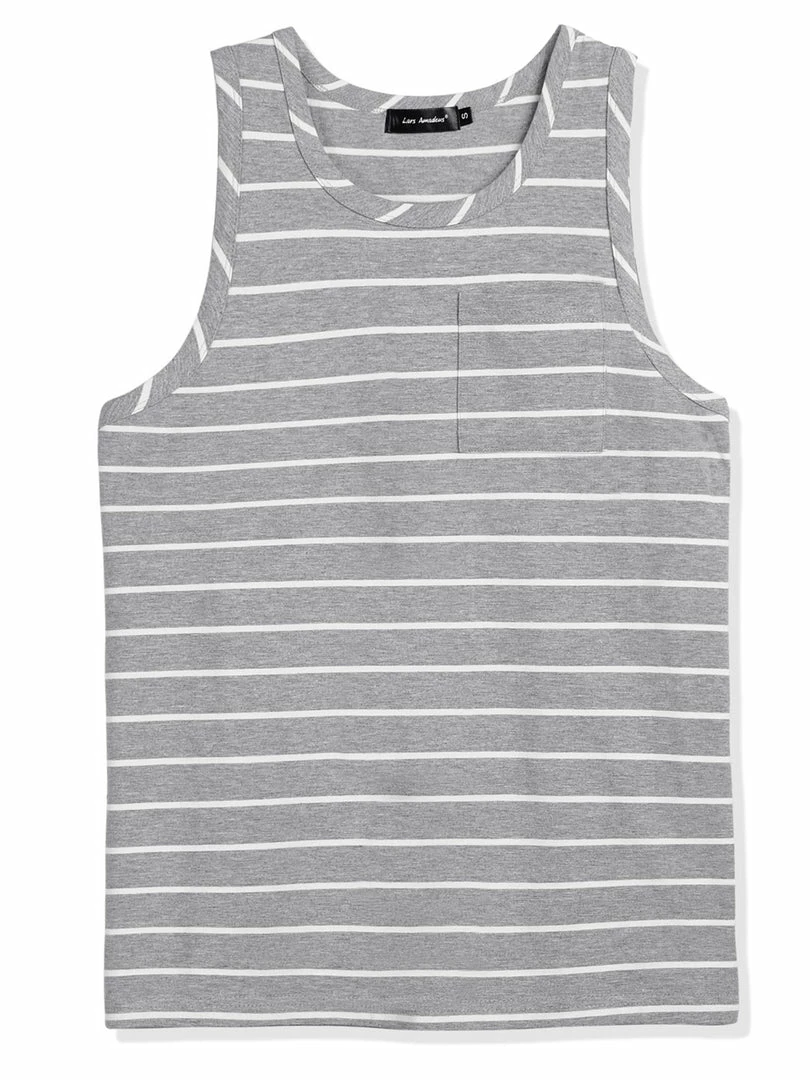 Allegra K Men's Striped Round Neck Color Block Sleeveless Basic Tank Top With Pocket 30 Allegra K Men's Striped Round Neck Color Block Sleeveless Basic Tank Top With Pocket