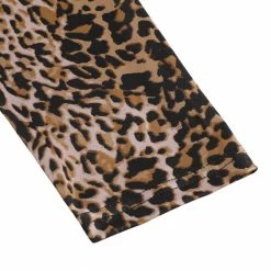 Allegra K Men's Vintage Leopard Printed Top Lightweight Slim Fit Long Sleeves Pullover T Shirt