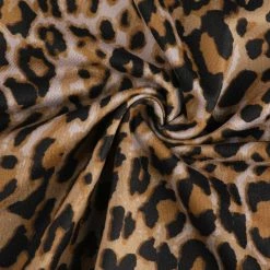 Allegra K Men's Vintage Leopard Printed Top Lightweight Slim Fit Long Sleeves Pullover T Shirt