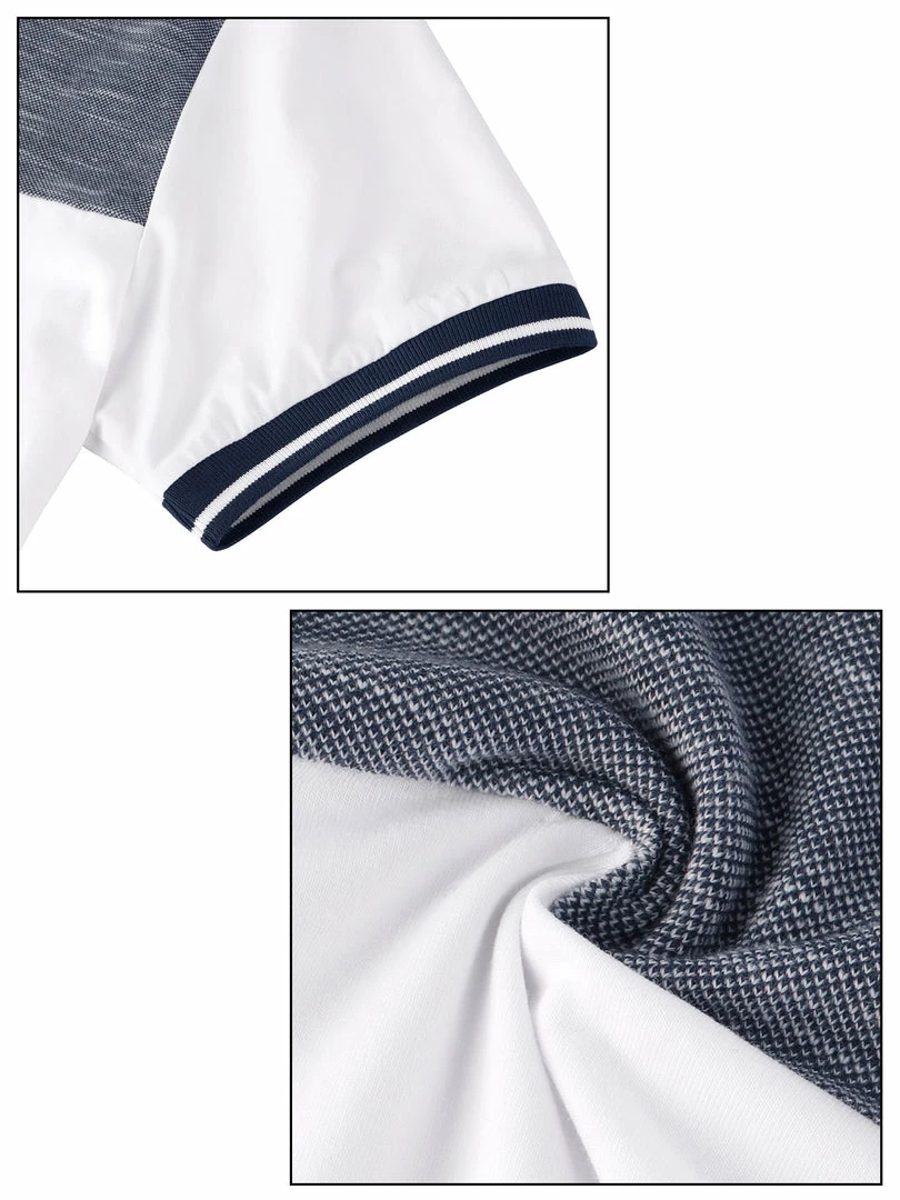 Allegra K Men's Casual Summer Color Block Golf Polo Short Sleeves Cotton T-Shirts Tops 21 Allegra K Men's Casual Summer Color Block Golf Polo Short Sleeves Cotton T-Shirts Tops