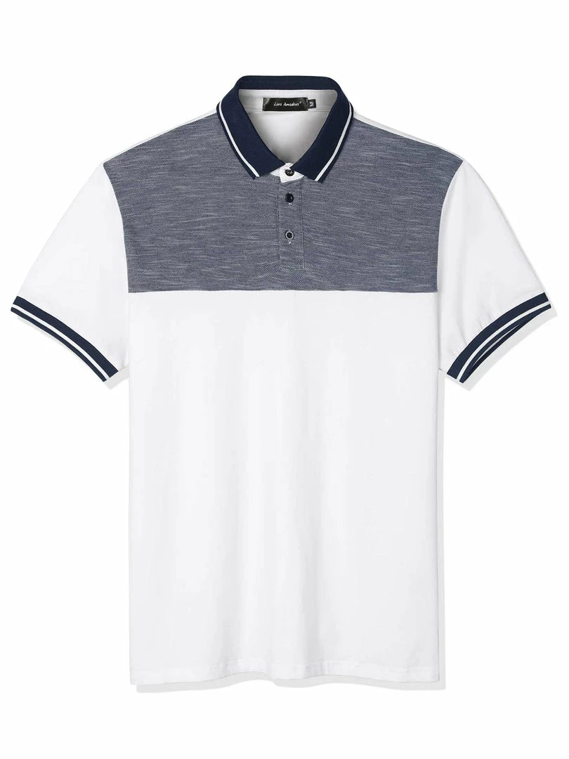 Allegra K Men's Casual Summer Color Block Golf Polo Short Sleeves Cotton T-Shirts Tops 16 Allegra K Men's Casual Summer Color Block Golf Polo Short Sleeves Cotton T-Shirts Tops