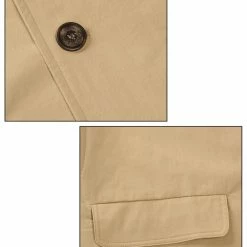 Allegra K Men's Lightweight Trench Coat Single Breasted Slim Fit Jacket Overcoat