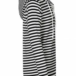 Allegra K Men's Casual Knitted Long Sleeves Striped Lightweight Shirt Sweatshirt Hoodies