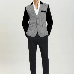 Allegra K Men's Plaid Pattern Button Down Slim Fit Casual Jacket Blazer