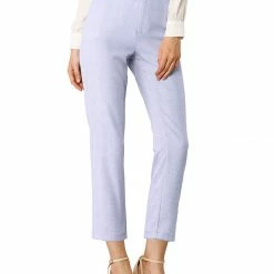 Allegra K Women's High Waisted Work Elastic Back Ankle Plaid Pants 50 Allegra K Women's High Waisted Work Elastic Back Ankle Plaid Pants