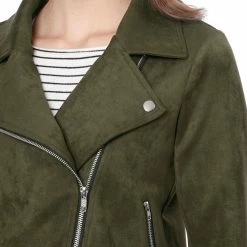 Allegra K Faux Suede Short Jacket With Revere Collar Clothing